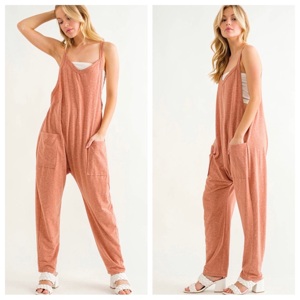 10 Boho Chic Fabulous Harem Cotton Blend Jumpsuit - Picture 1 of 2